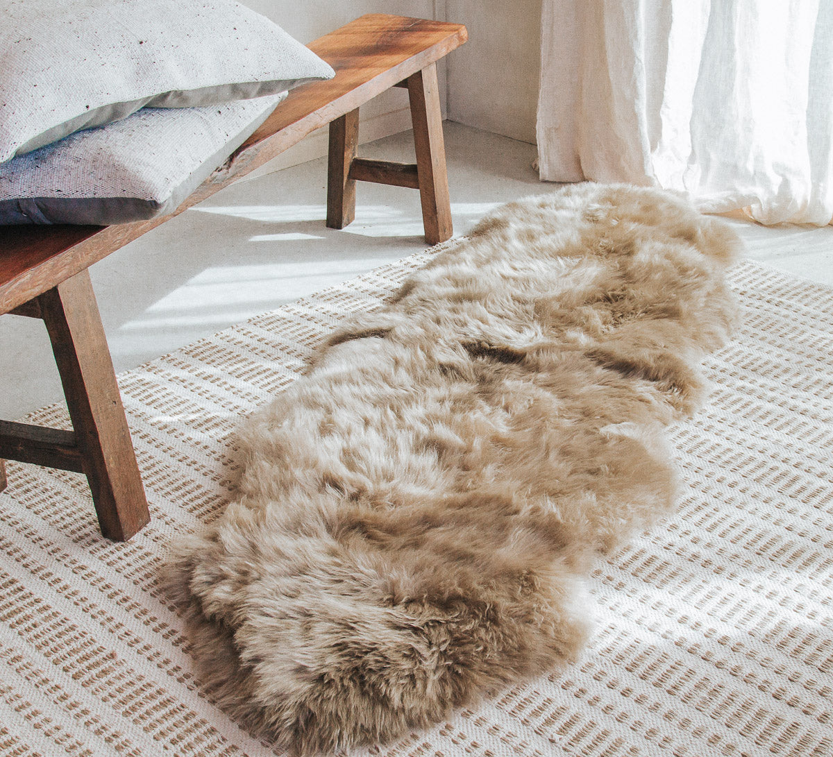 boho bohemian textural rug nz longwool sheepskin by auskin