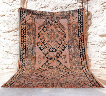 vintage boho boujaad wool moroccan rug