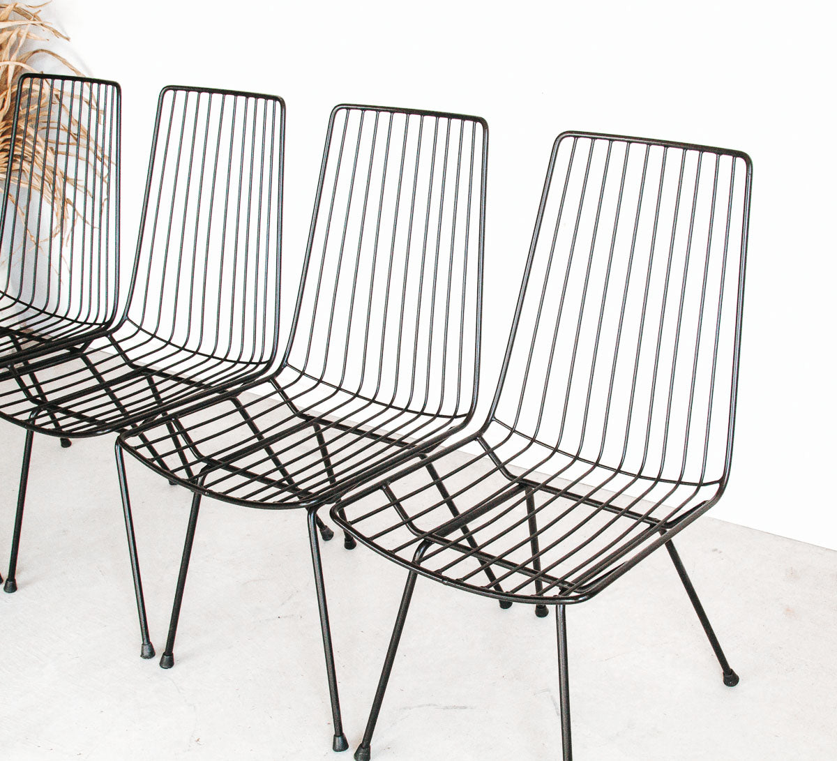vintage retro Mid Century modern metal wire dining outdoor chair ico traders