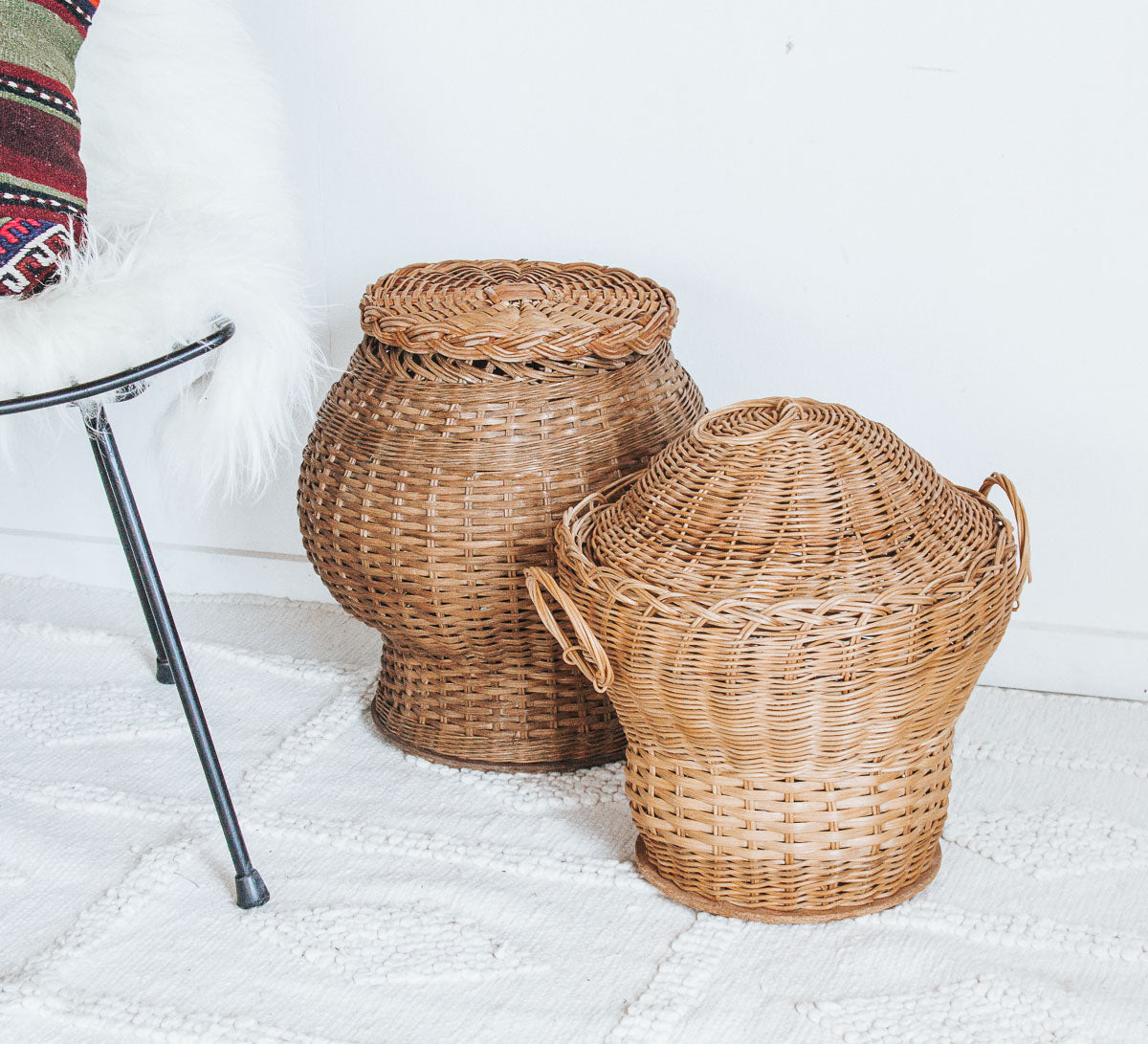 Vintage Cane Basket