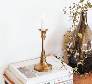 vintage boho brass candleholder