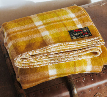 vintage retro nz wool robin wul canterbury woollen blanket