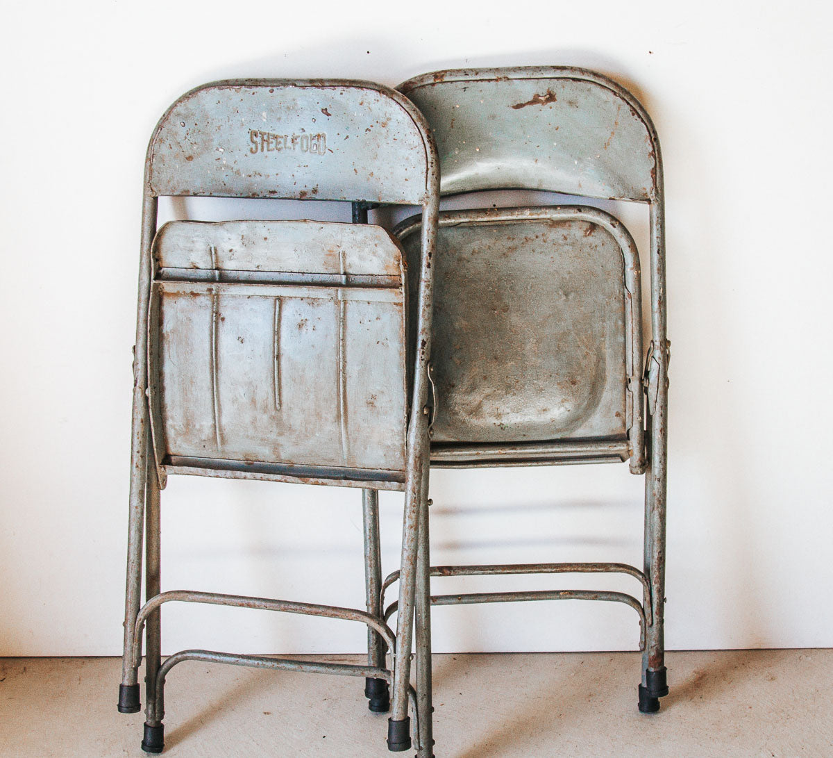 vintage recycled iron folding chair made in india