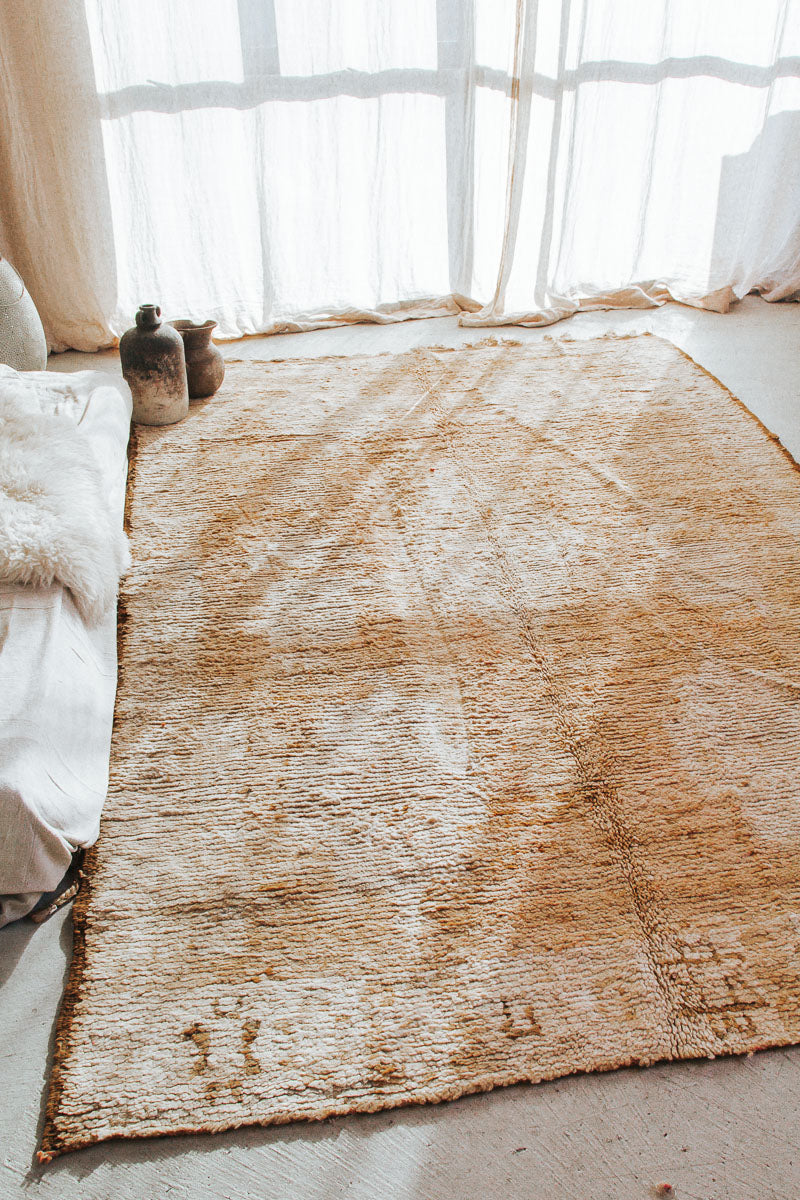 vintage boho woollen boujaad moroccan handmade rug
