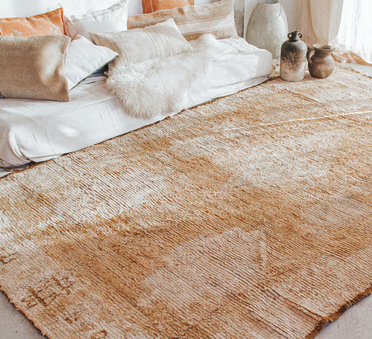 vintage boho woollen boujaad moroccan handmade rug