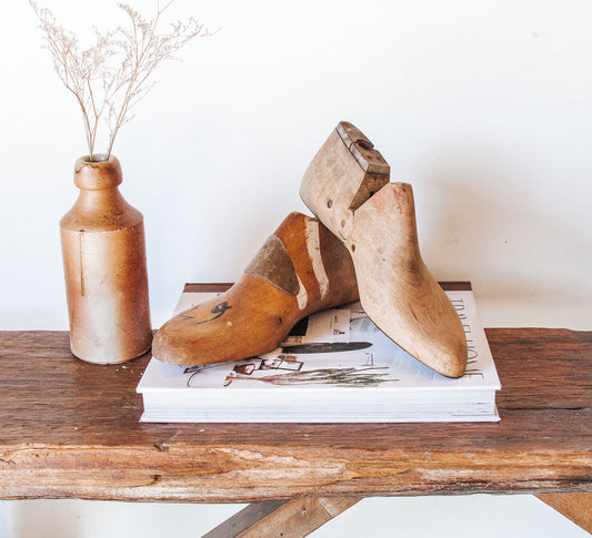 vintage antique wooden shoe last