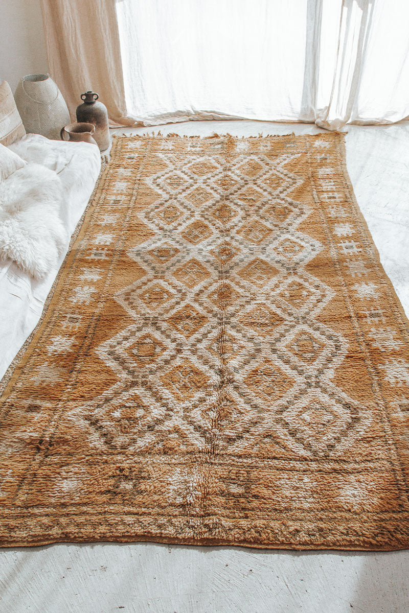 vintage boho woollen boujaad moroccan handmade rug