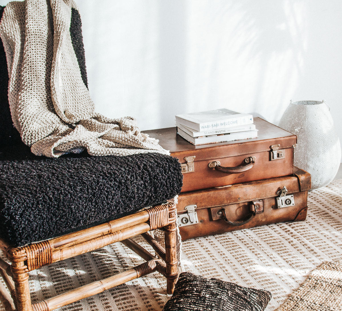 vintage leather boho antique leather suitcase