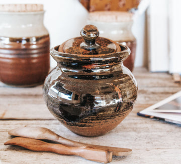 Vintage Pottery Storage Jar