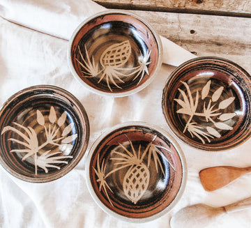Pottery Serving Bowls - Set of 4