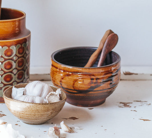 vintage studio pottery bowl dish