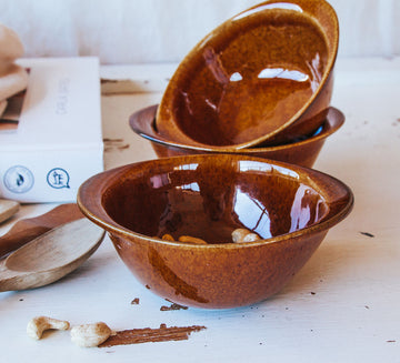 vintage boho temuka glazed snack bowl dishes