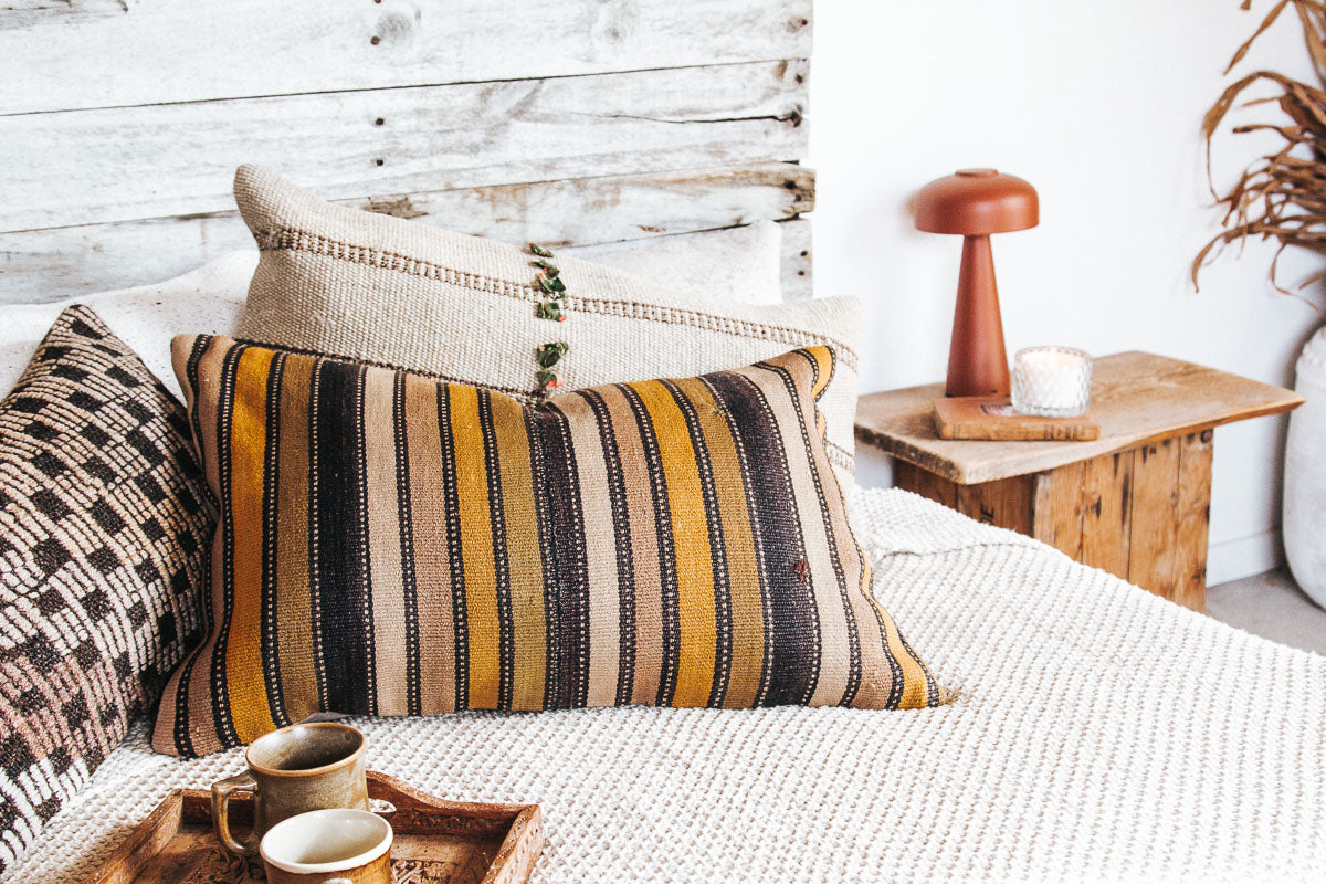 vintage boho tukish kilim cushion pillow