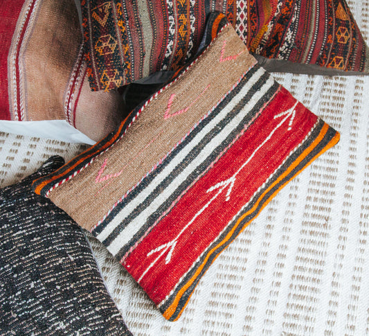 vintage boho turkish kilim cushion pillow