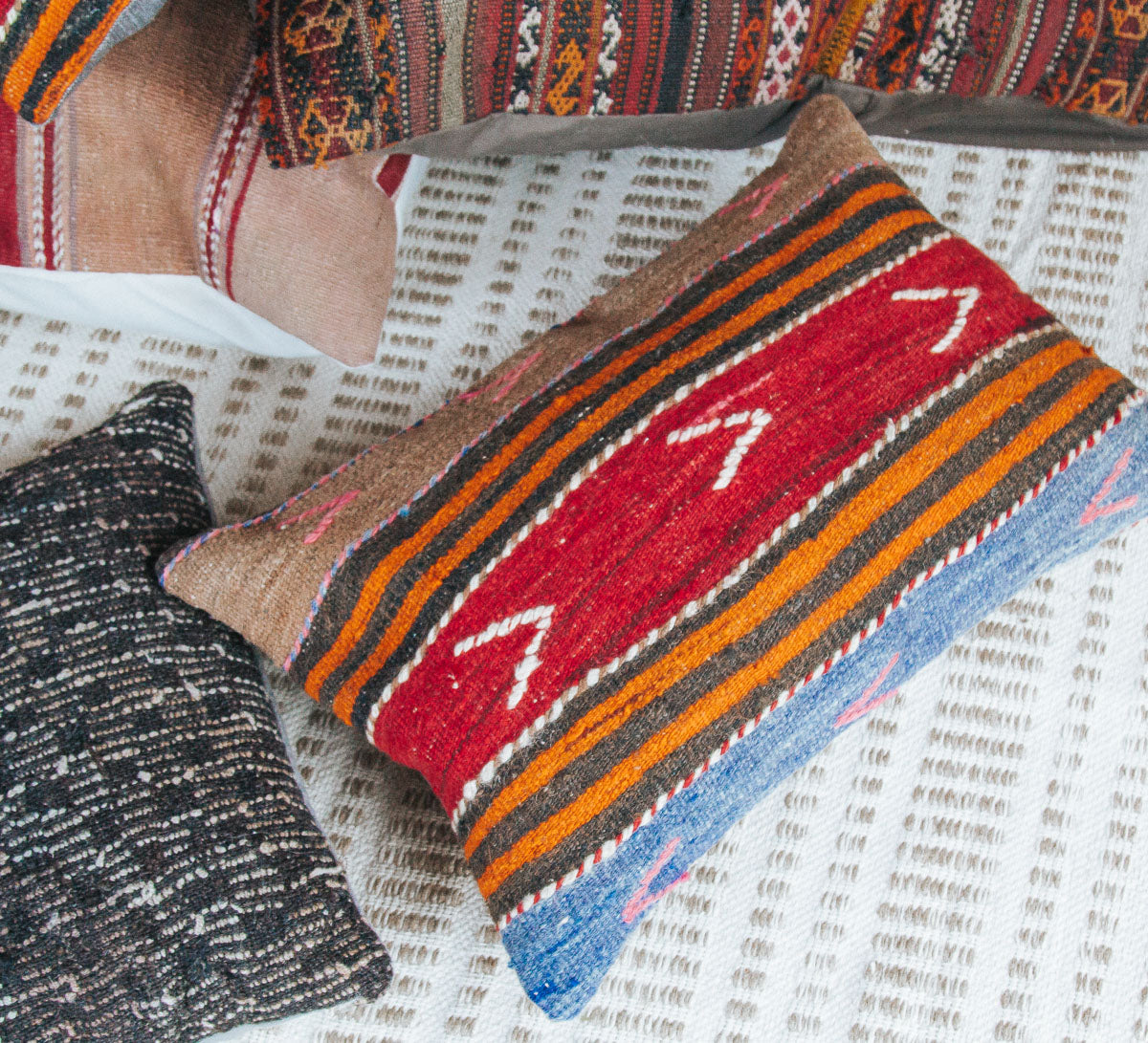 vintage boho turkish kilim cushion pillow