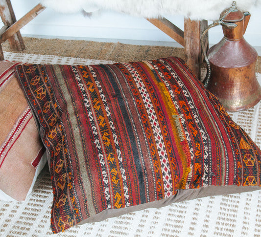 large boho turkish kilim floor cushion pillow