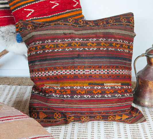 large boho turkish kilim floor cushion pillow