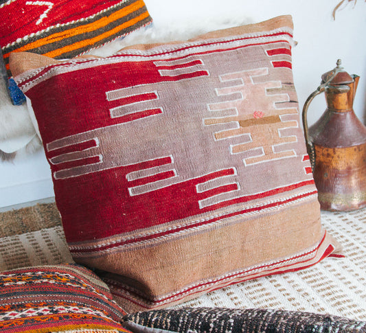 large boho turkish kilim floor cushion pillow