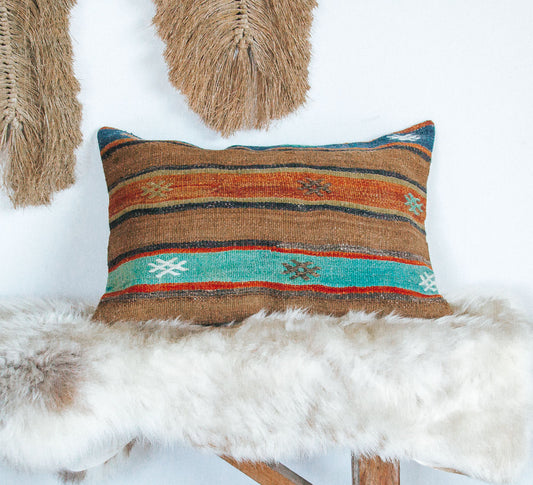 vintage boho turkish kilim pillow cushion