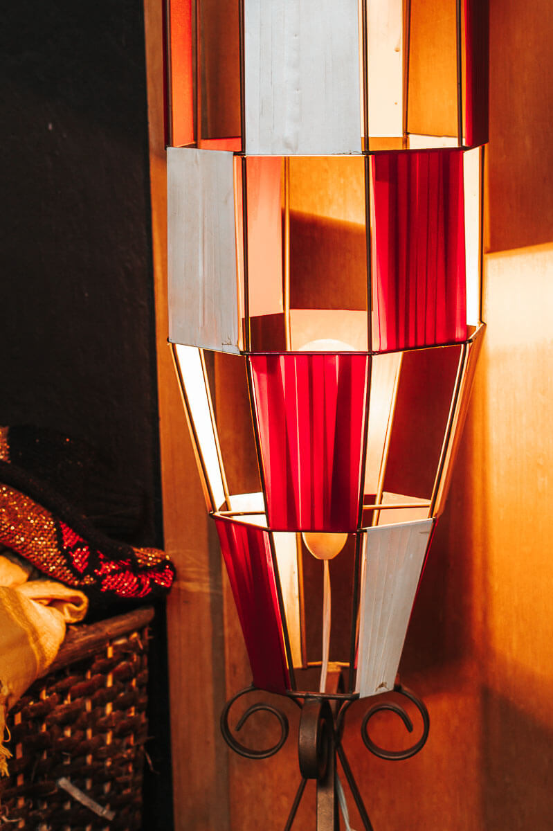 Coloured vintage lamp