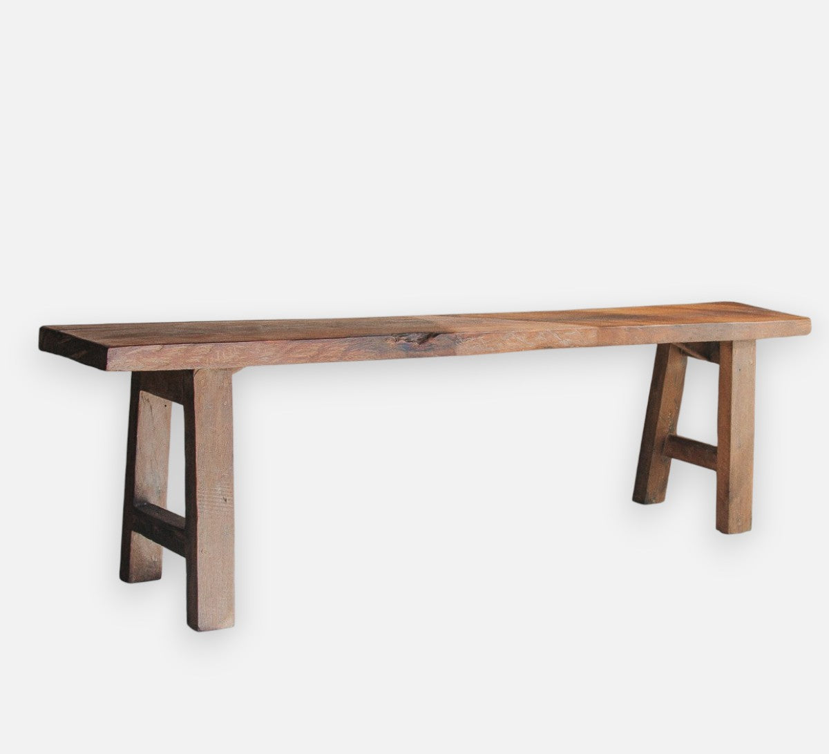 reclaimed boho wooden timber  rustic farmhouse bench
