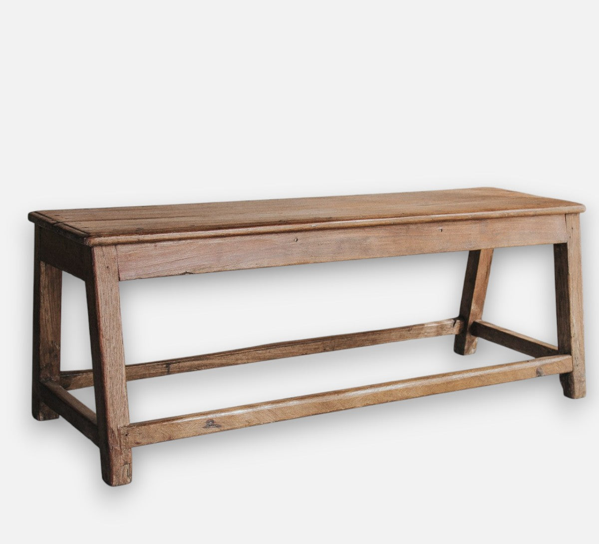 reclaimed boho wooden timber  rustic farmhouse bench