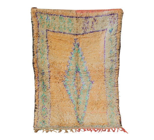 vintage boho woollen boujaad moroccan handmade rug
