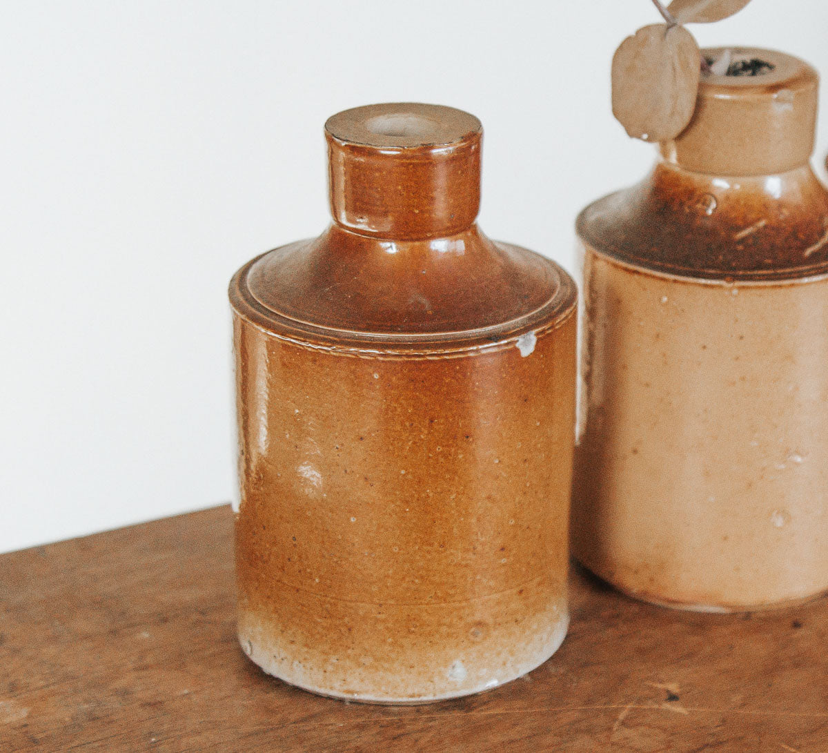 vintage antique boho stone crock vase bottle