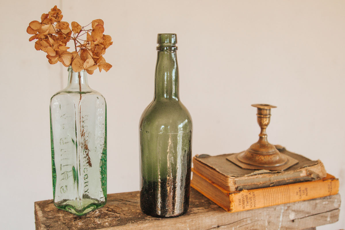 vintage glass antique bottle