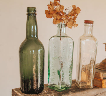 vintage glass antique bottle