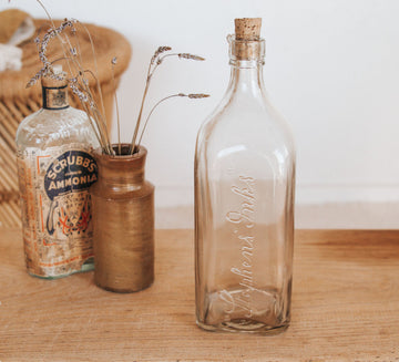 vintage glass antique bottle stephens ink with cork